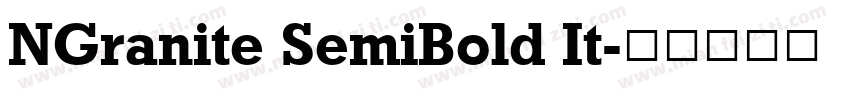 NGranite SemiBold It字体转换